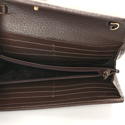 Gucci GG Supreme Monogram Web Ophidia Wallet On Chain Brown 5 of 12