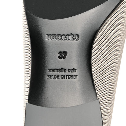 Hermes H Canvas Paris Loafers 37 Prunoir 8 of 9