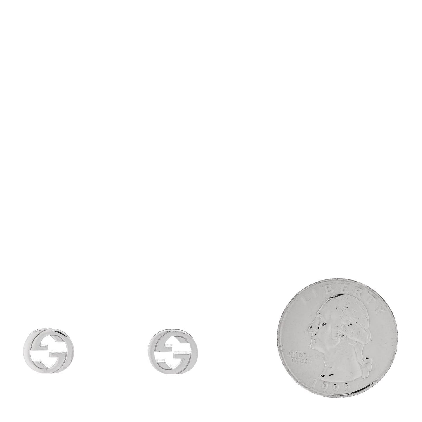 Sterling Silver Interlocking GG Stud Earrings