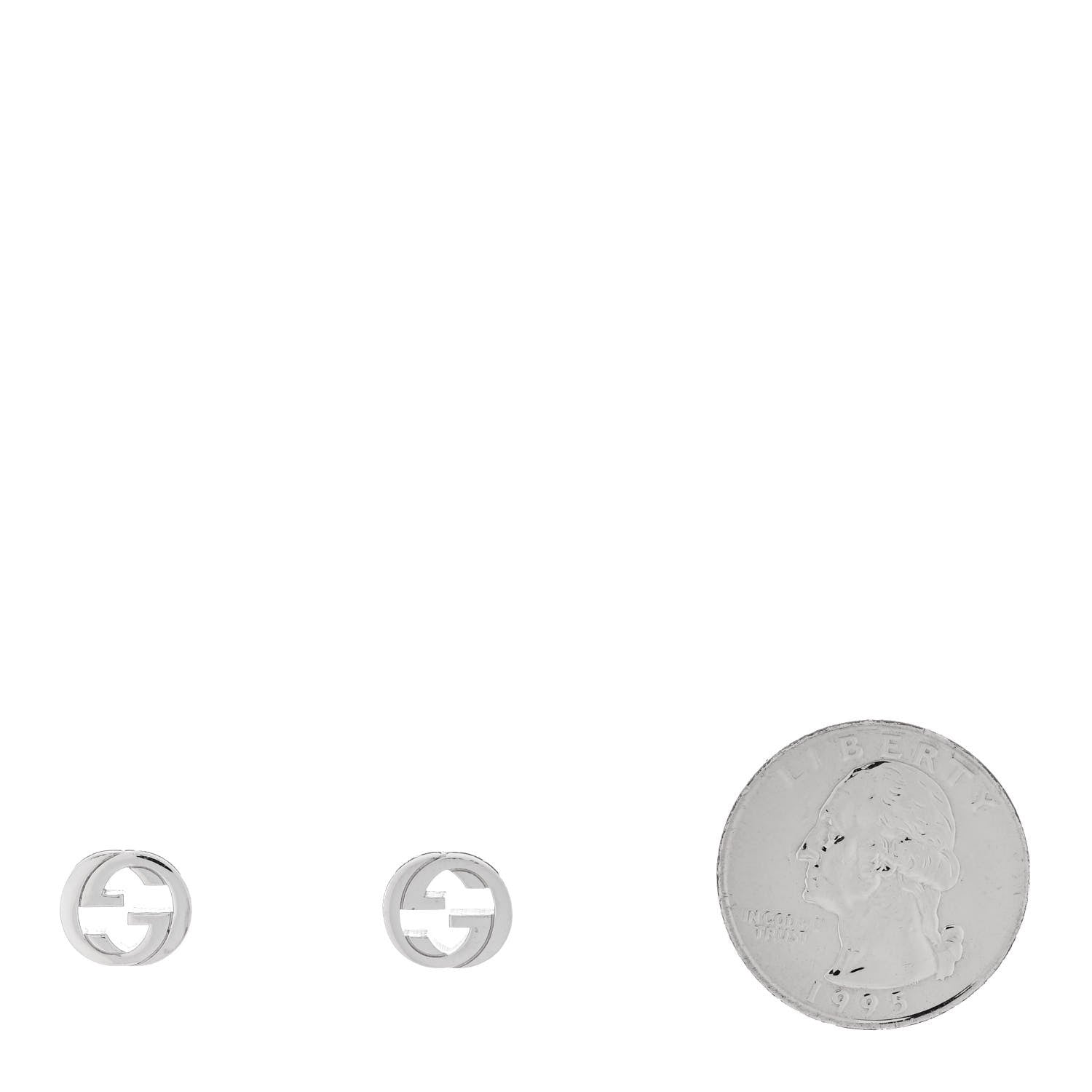 Gucci Sterling Silver Interlocking GG Stud Earrings 2 of 6