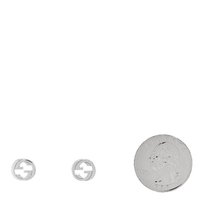 Gucci Sterling Silver Interlocking GG Stud Earrings 2 of 6