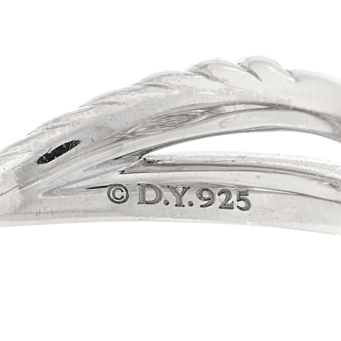 Sterling Silver Diamond Pave 7mm Infinity Ring 50 5.25