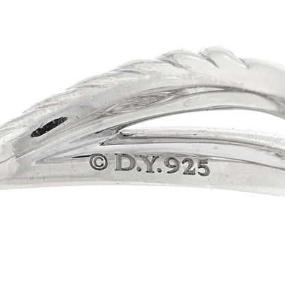 David Yurman Sterling Silver Diamond Pave 7mm Infinity Ring 50 5.25 4 of 4