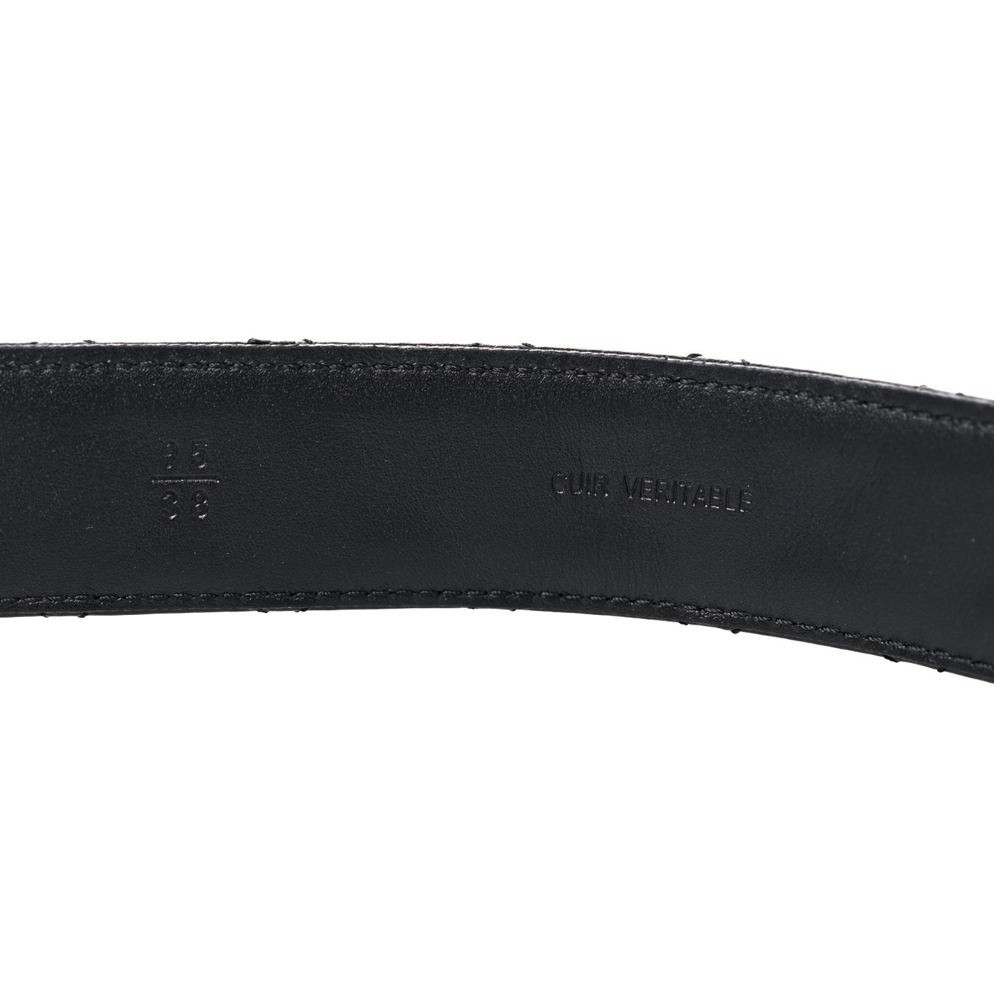 Calfskin Quilted CC Chain Belt 95 38 Black
