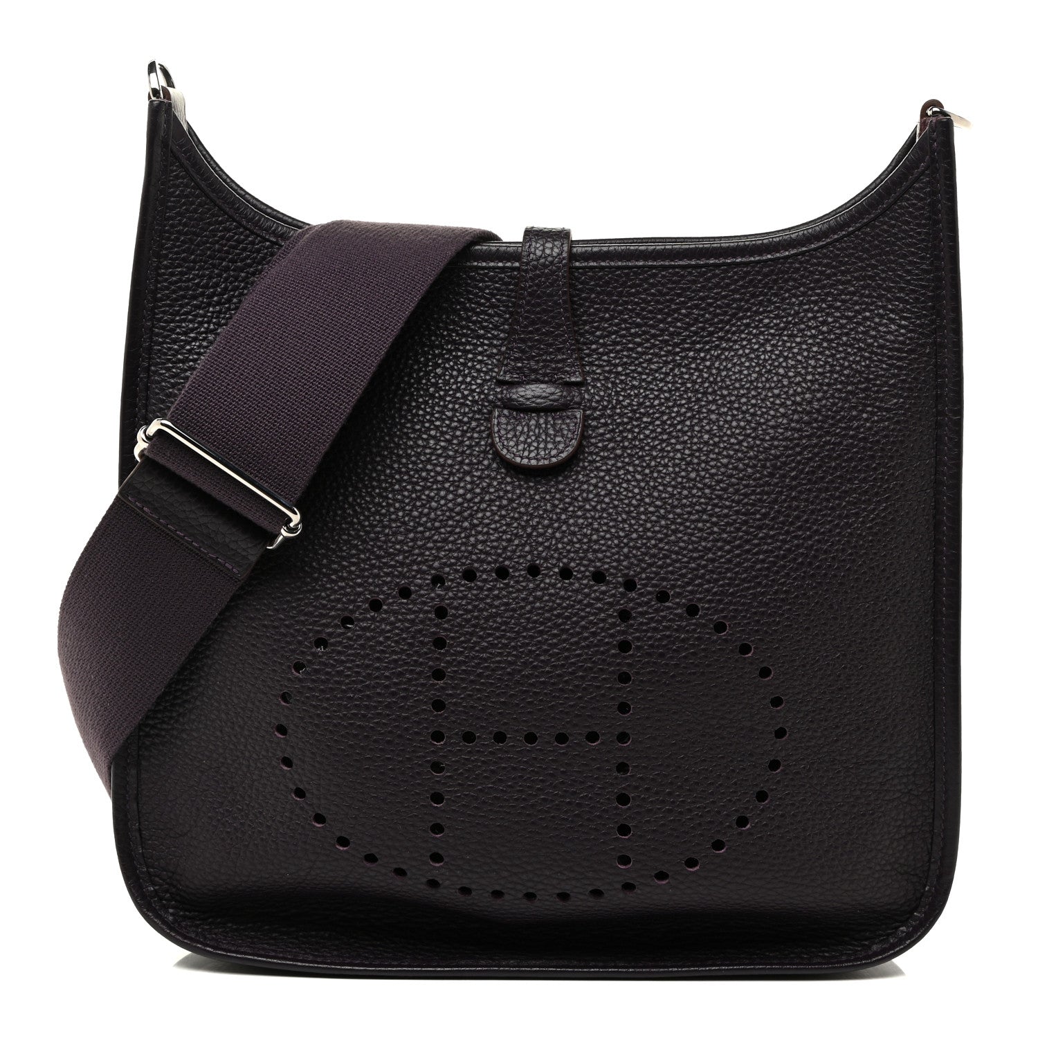 Hermes Taurillon Clemence Evelyne III PM Raisin 1 of 9