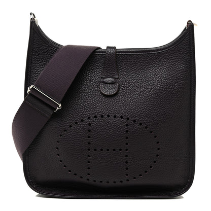 Hermes Taurillon Clemence Evelyne III PM Raisin 1 of 9