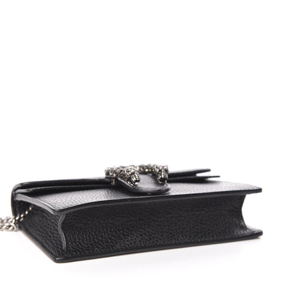 Gucci Calfskin Super Mini Dionysus Shoulder Bag Black 4 of 9