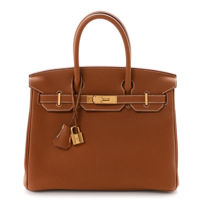 Hermes Togo Birkin 30 Gold 1 of 9