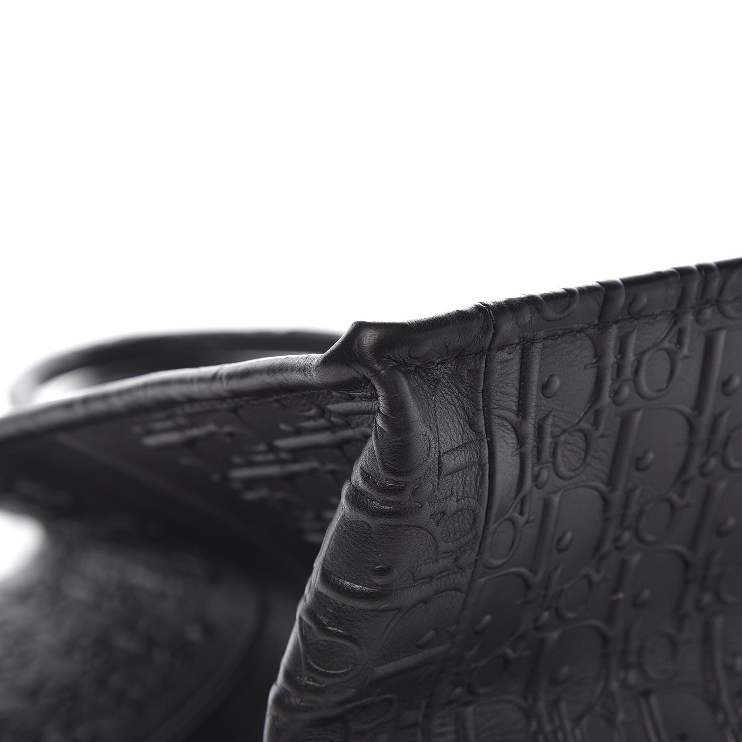 Christian Dior Oblique Calfskin Embossed Book Tote Black 8 of 8