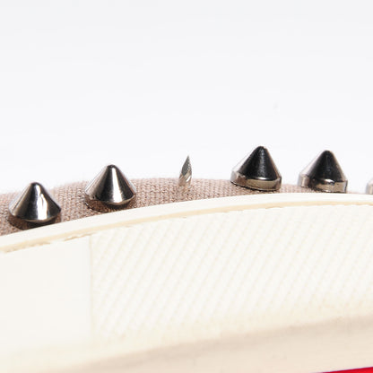 Christian Louboutin Mens Canvas Spikes Pik Boat Flat 45 Beige 7 of 7