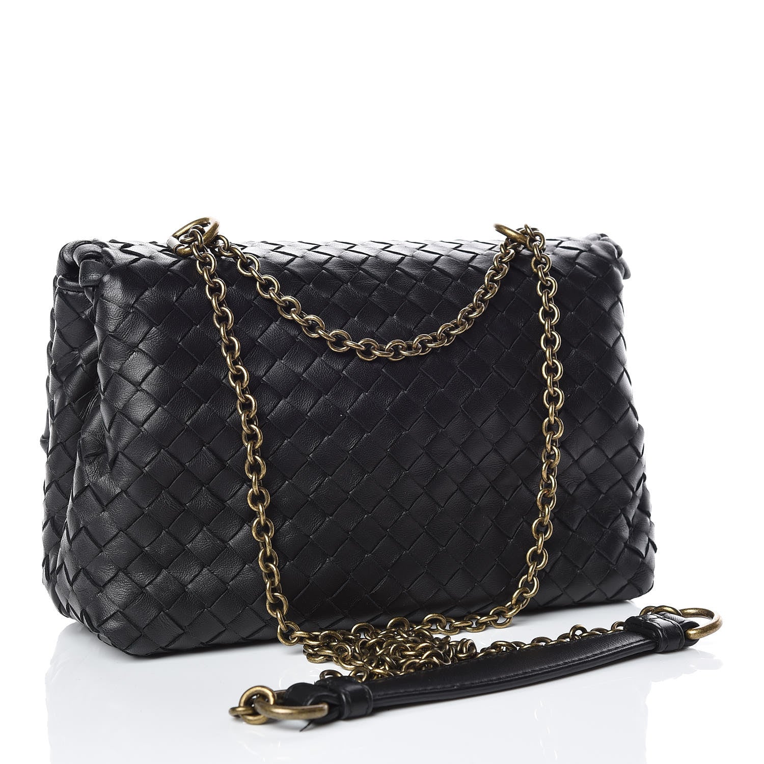 Bottega Veneta Nappa Intrecciato Baby Olimpia Shoulder Bag Black 3 of 10