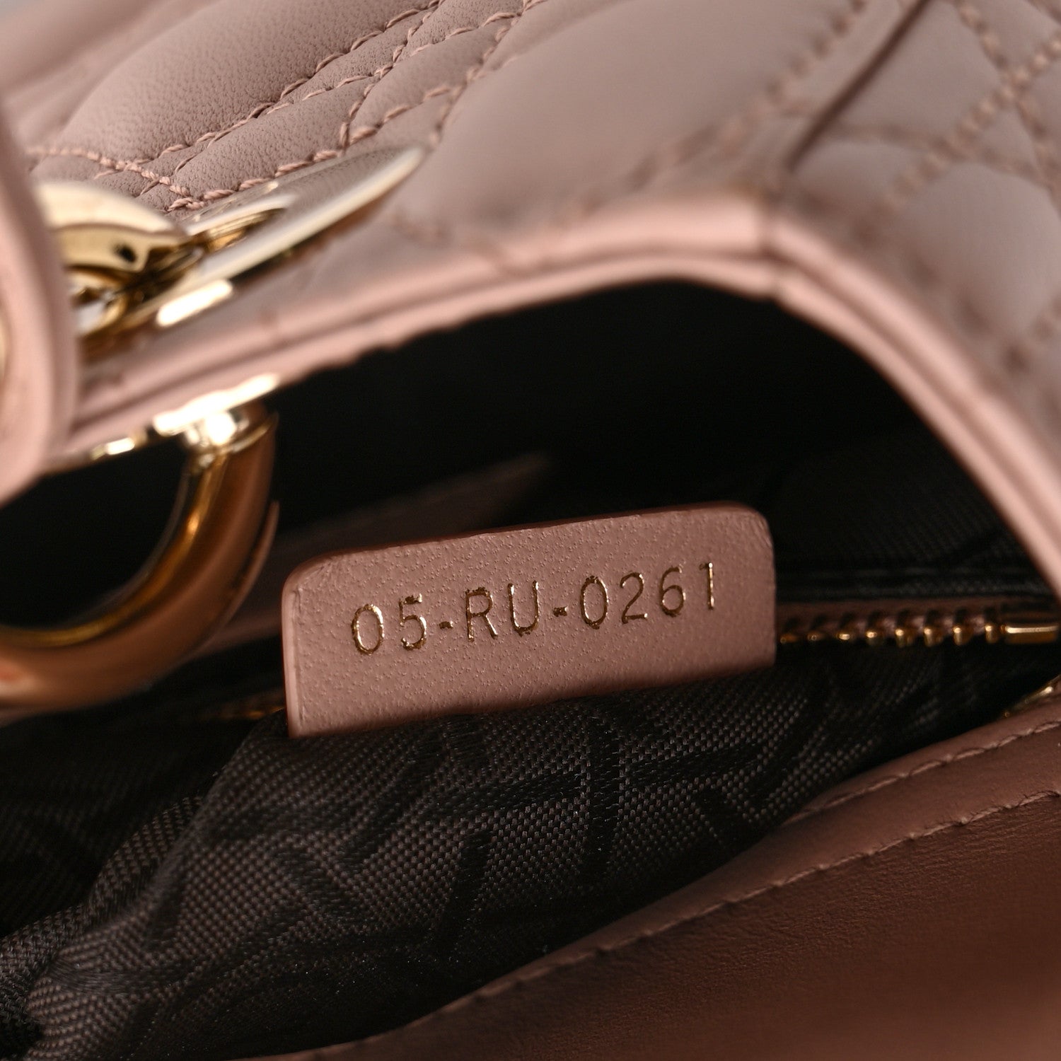 Christian Dior Lambskin Cannage Small My ABCDior Lady Dior Fard 7 of 10