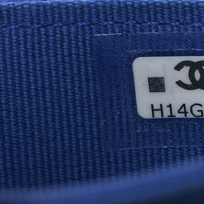 Chanel Caviar Quilted Flap Card Holder Wallet Blue 15 of 20