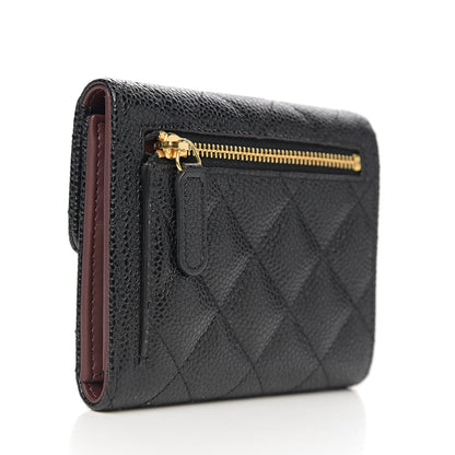 Chanel Caviar Quilted Compact Flap Wallet Black 2 of 8