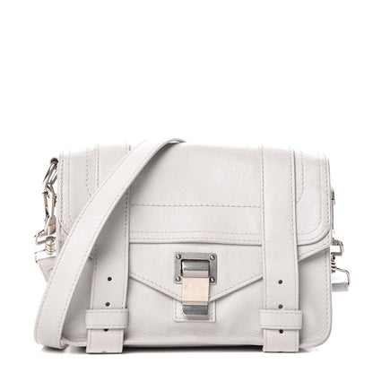 Proenza Schouler Lambskin PS1 Mini Pouch Messenger Pale Steel 1 of 17