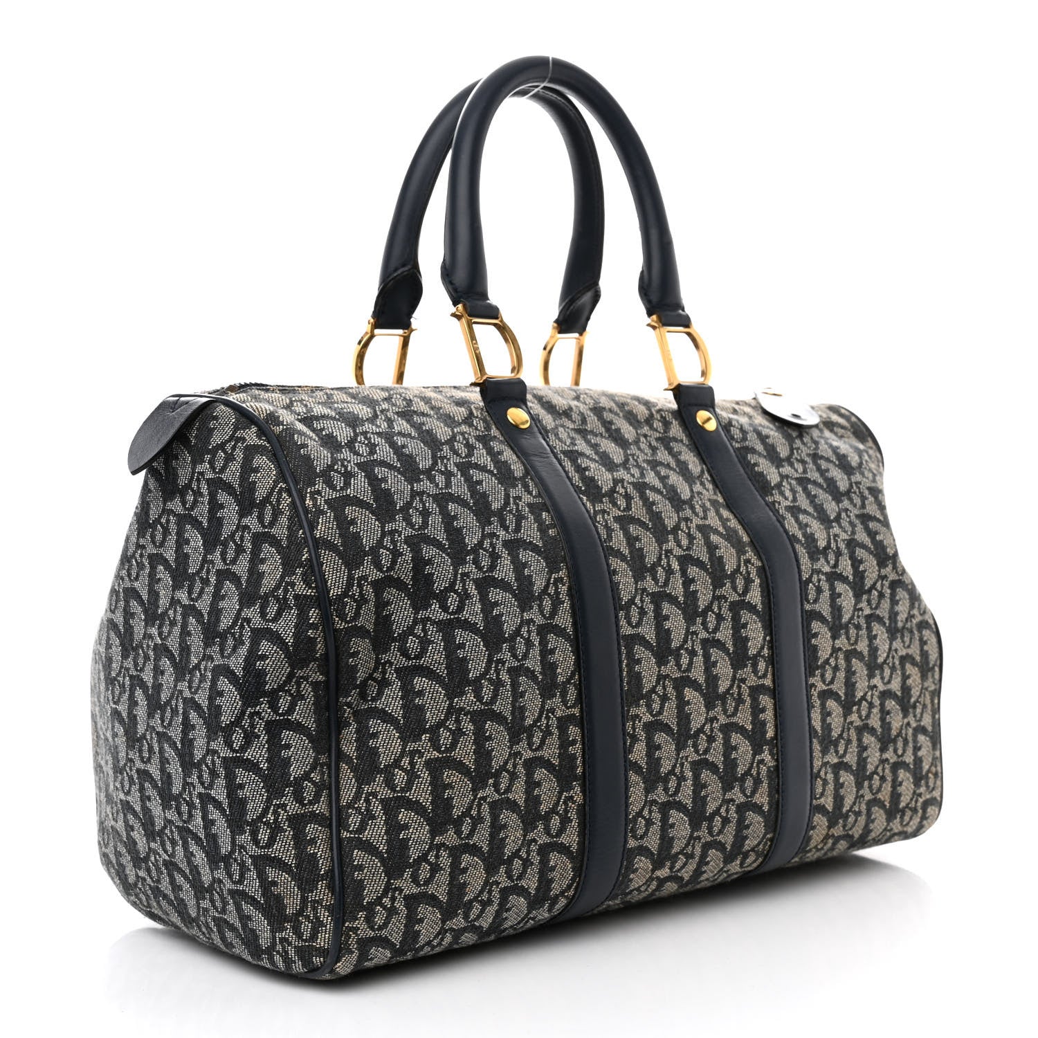 Christian Dior Monogram Boston Navy Blue 3 of 17