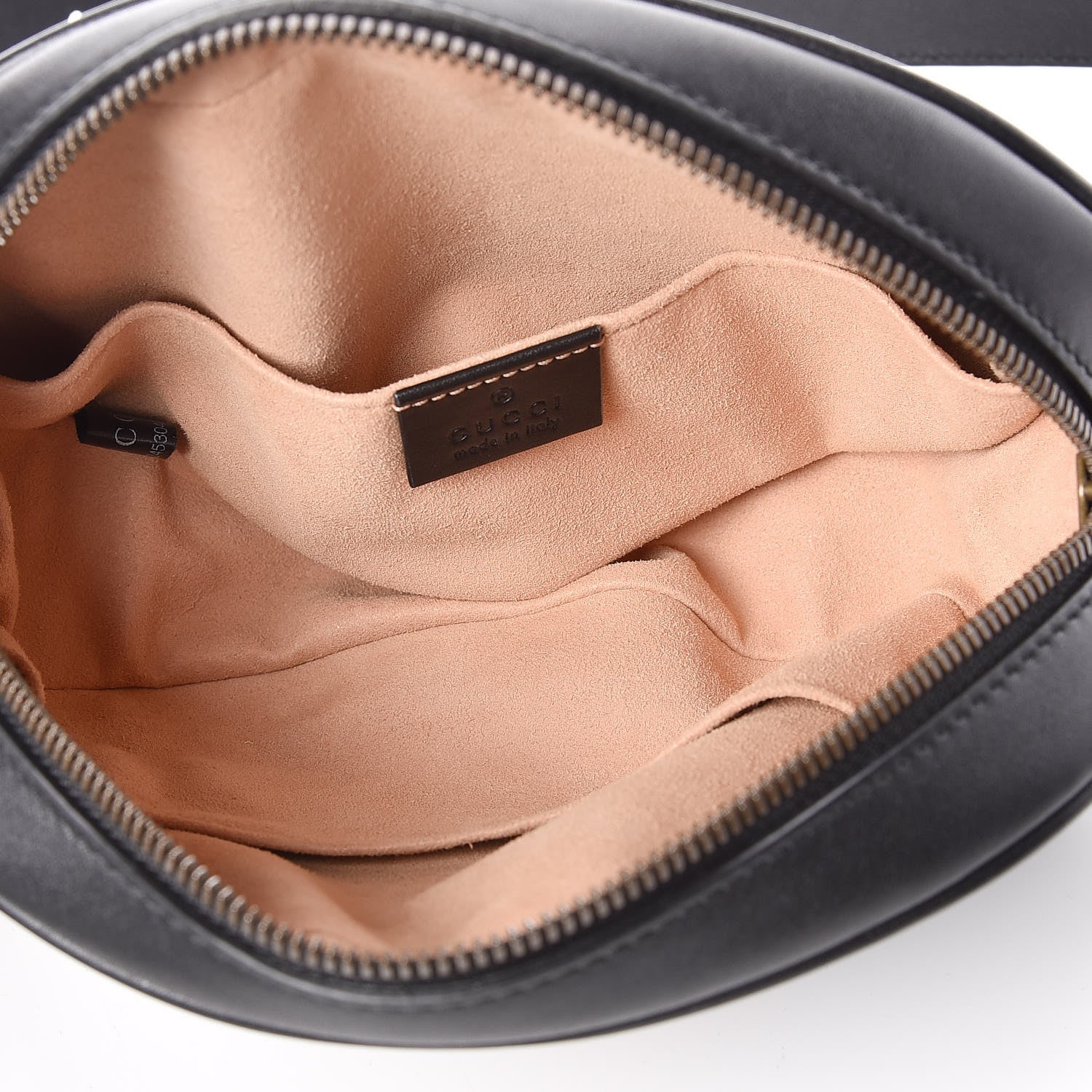 Gucci Calfskin Matelasse GG Marmont Belt Bag 85 34 Black 5 of 10