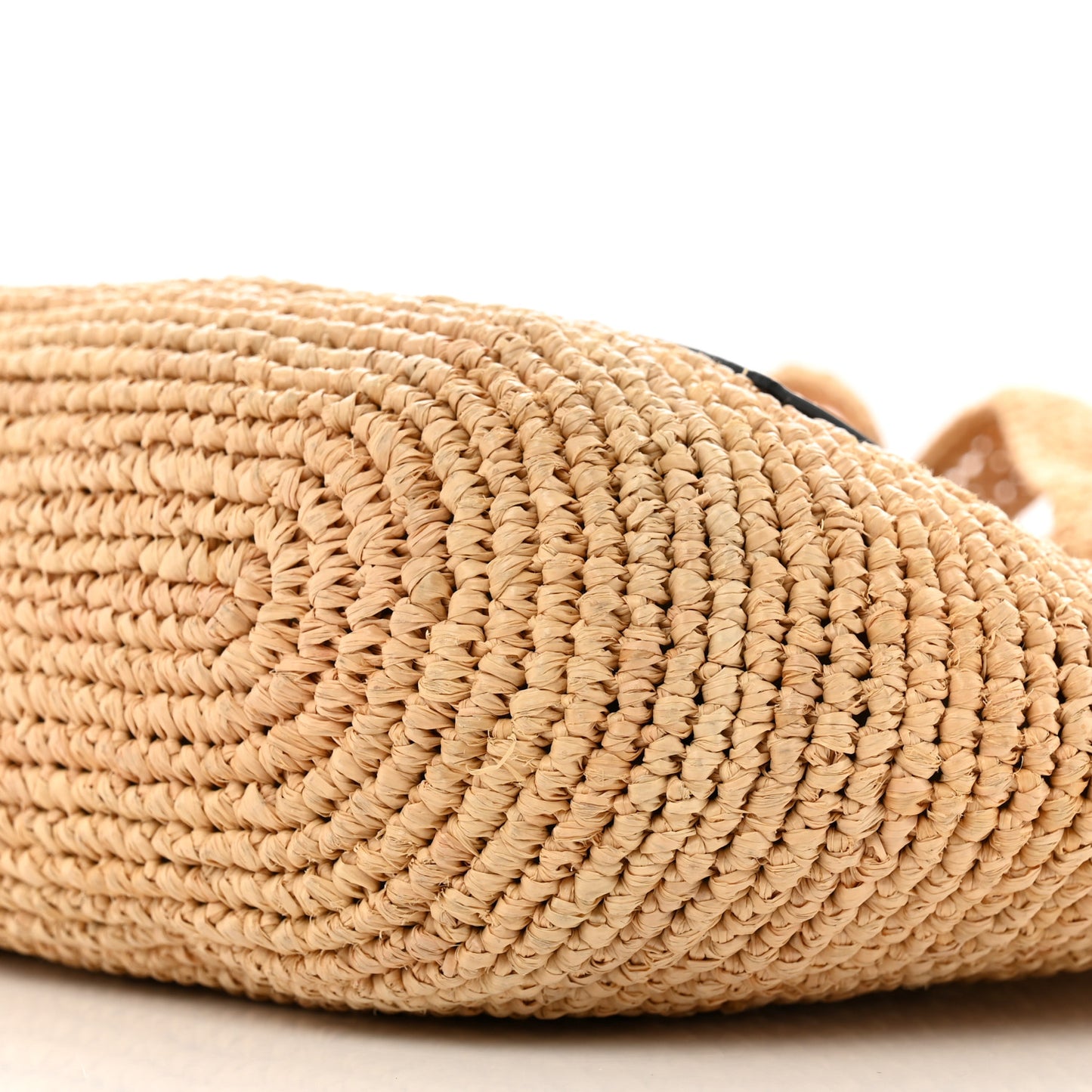 Raffia Mini Slit Tote Bag Natural Tan