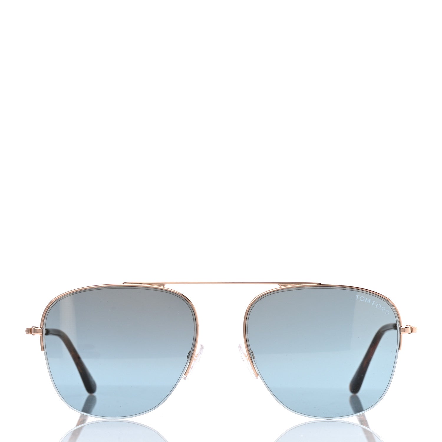Tom Ford Abott Sunglasses TF667 Gold Light Blue 2 of 4