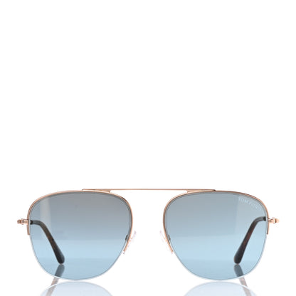 Tom Ford Abott Sunglasses TF667 Gold Light Blue 2 of 4