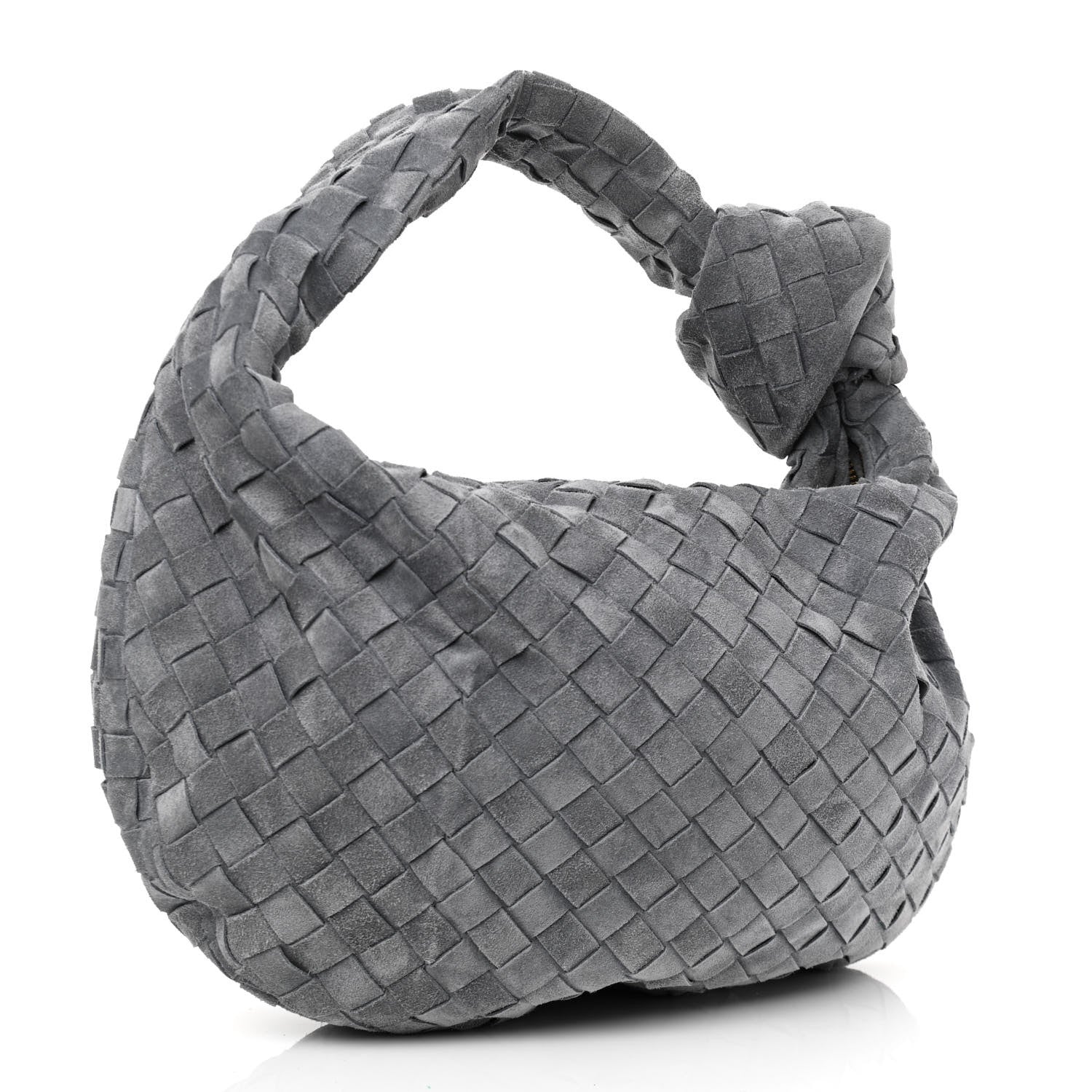 Bottega Veneta Suede Calfskin Intrecciato Teen Jodie Hobo Thunder 2 of 9