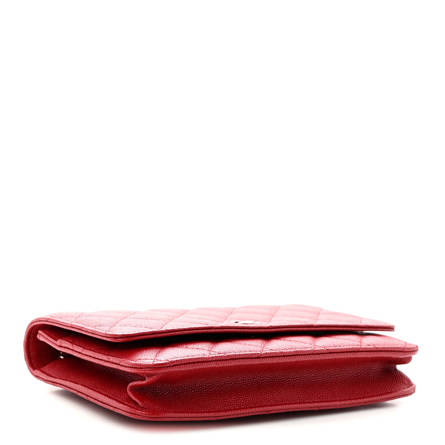 Chanel Caviar Quilted Wallet on Chain WOC Red 4 of 12