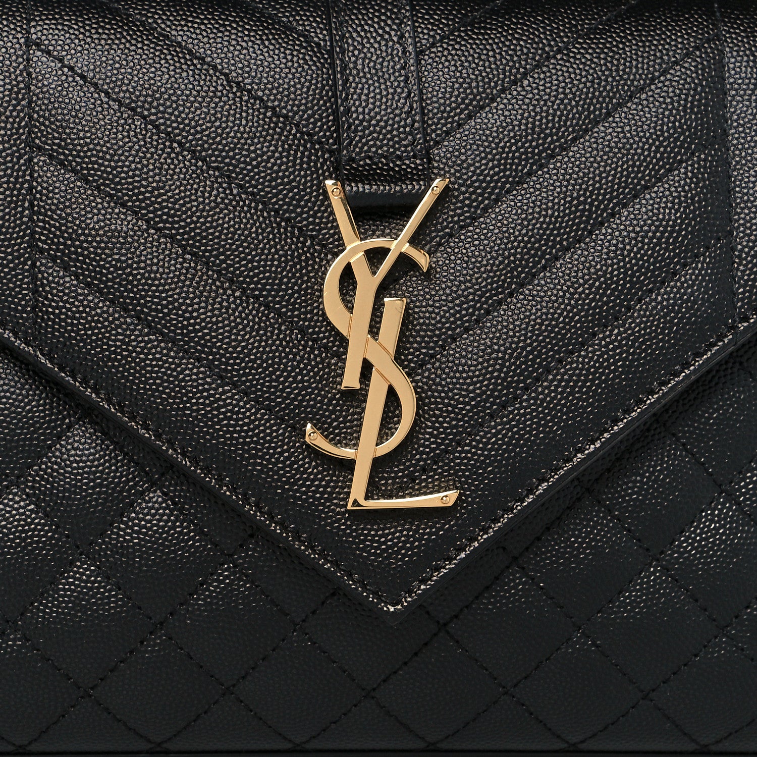 Saint Laurent Grain De Poudre Textured Mixed Matelasse Triquilt Medium Monogram Satchel Black 9 of 11