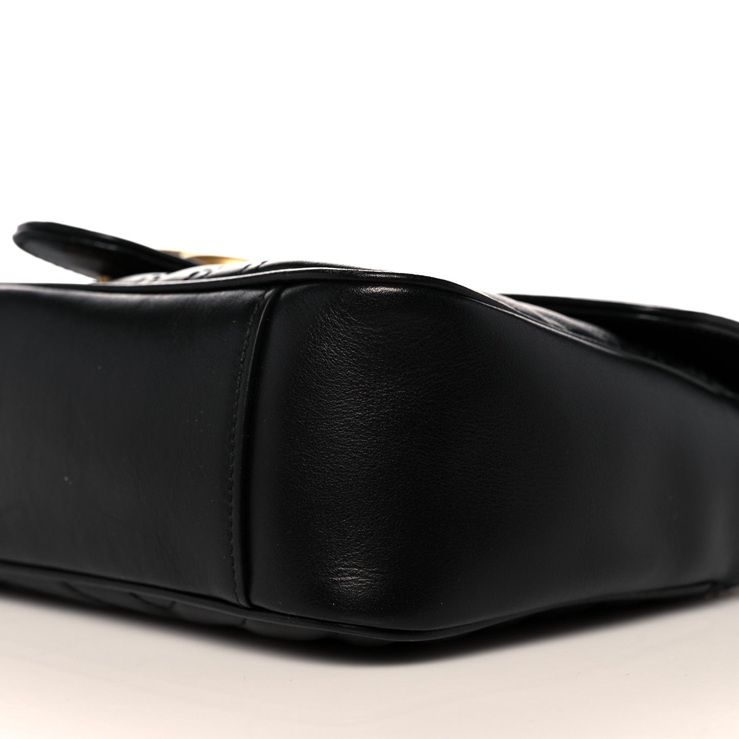 Calfskin Matelasse Small GG Marmont Shoulder Bag Black