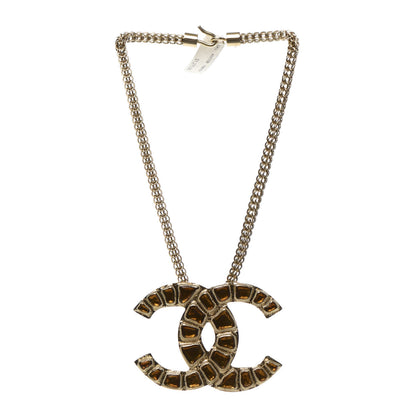 Chanel Resin Along The Nile Large CC Pendant Choker Gold Orange 3 of 6