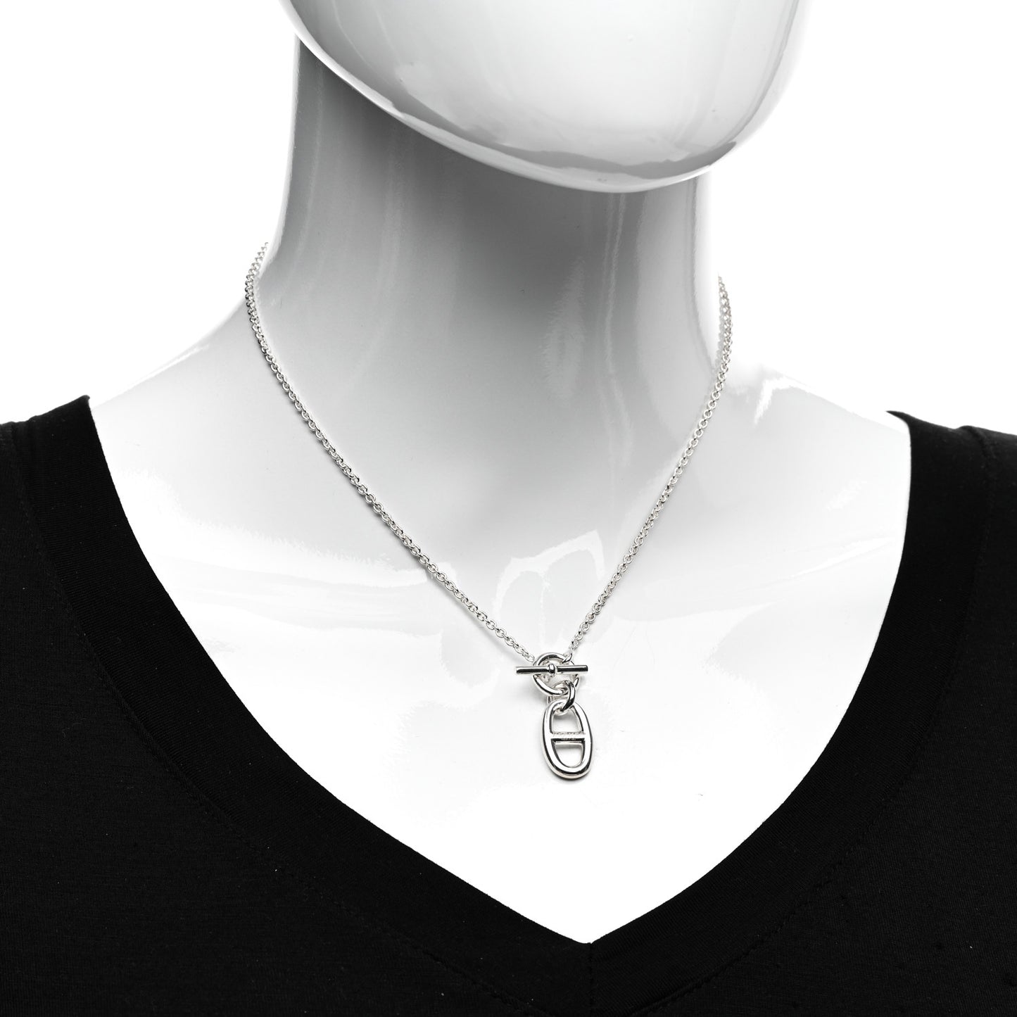 Sterling Silver Amulette Chaine d'Ancre Necklace