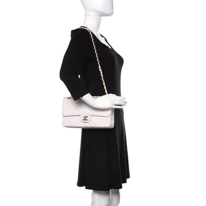 Chanel Neoprene Quilted Medium Double Flap White 2 of 14