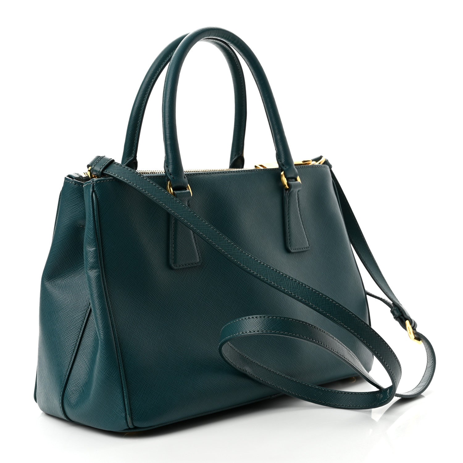 Prada Saffiano Small Galleria Double Zip Tote Ottanio 3 of 9