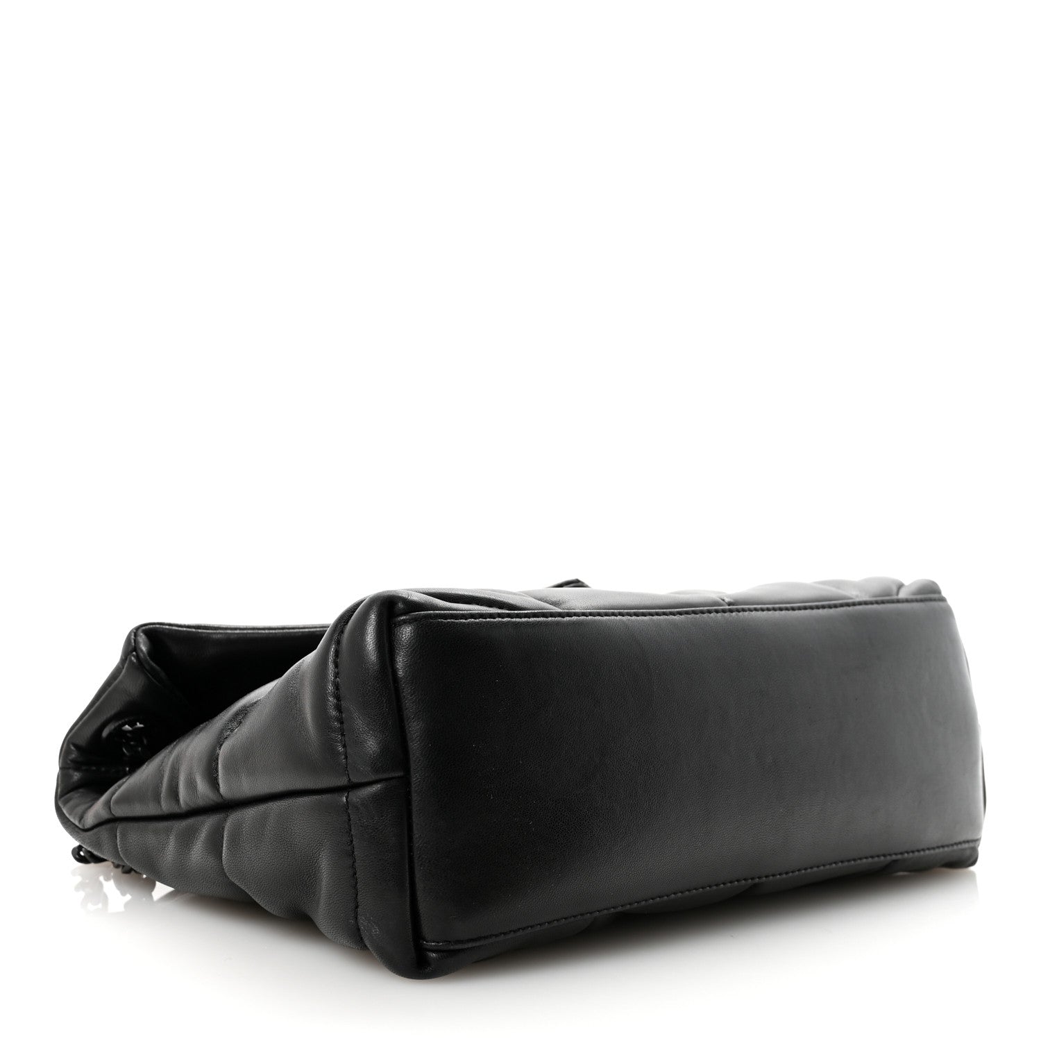 Saint Laurent Lambskin Quilted Monogram Monochrome Small Loulou Puffer Chain Satchel Black 4 of 12