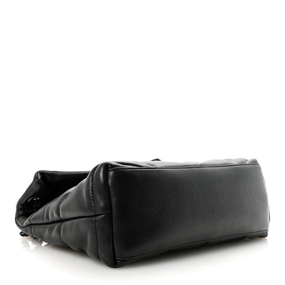 Saint Laurent Lambskin Quilted Monogram Monochrome Small Loulou Puffer Chain Satchel Black 4 of 12