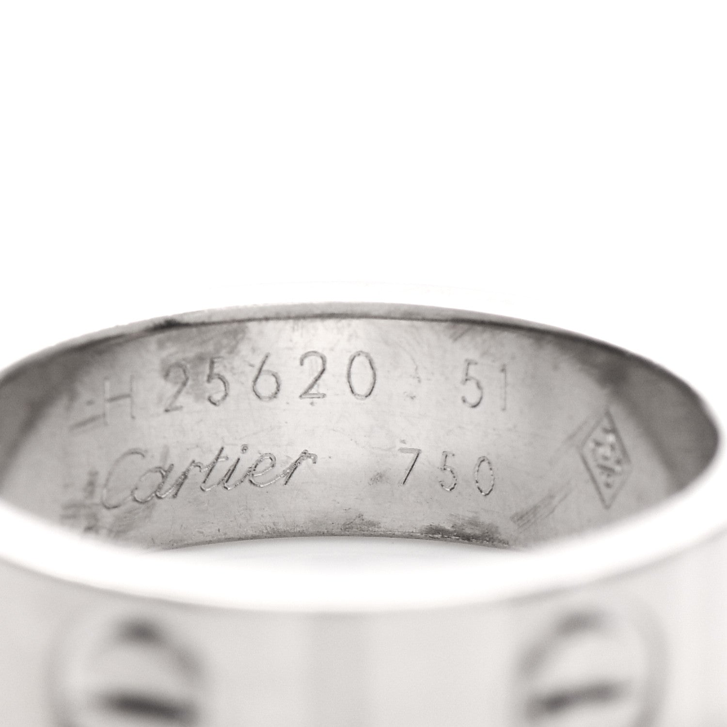 Cartier 18K White Gold 5.5mm LOVE Ring 51 5.75 4 of 4