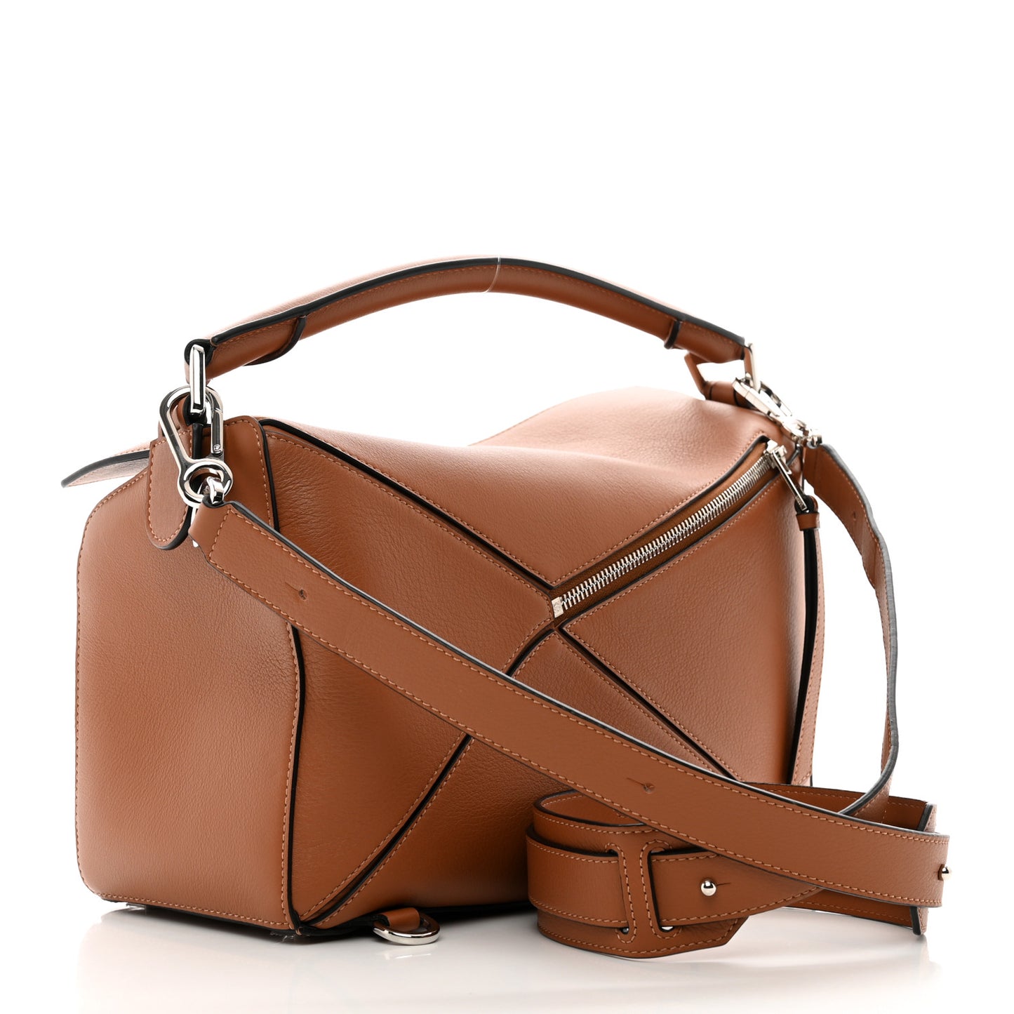 Calfskin Medium Puzzle Bag Tan