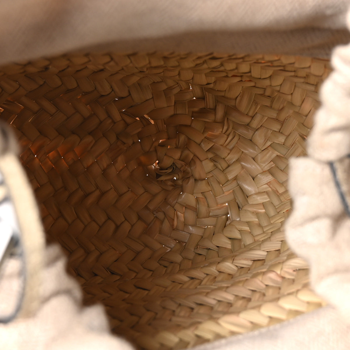 Loewe Raffia Drawstring Basket Tote Bag Natural White 5 of 9