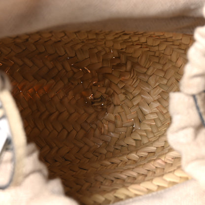 Loewe Raffia Drawstring Basket Tote Bag Natural White 5 of 9
