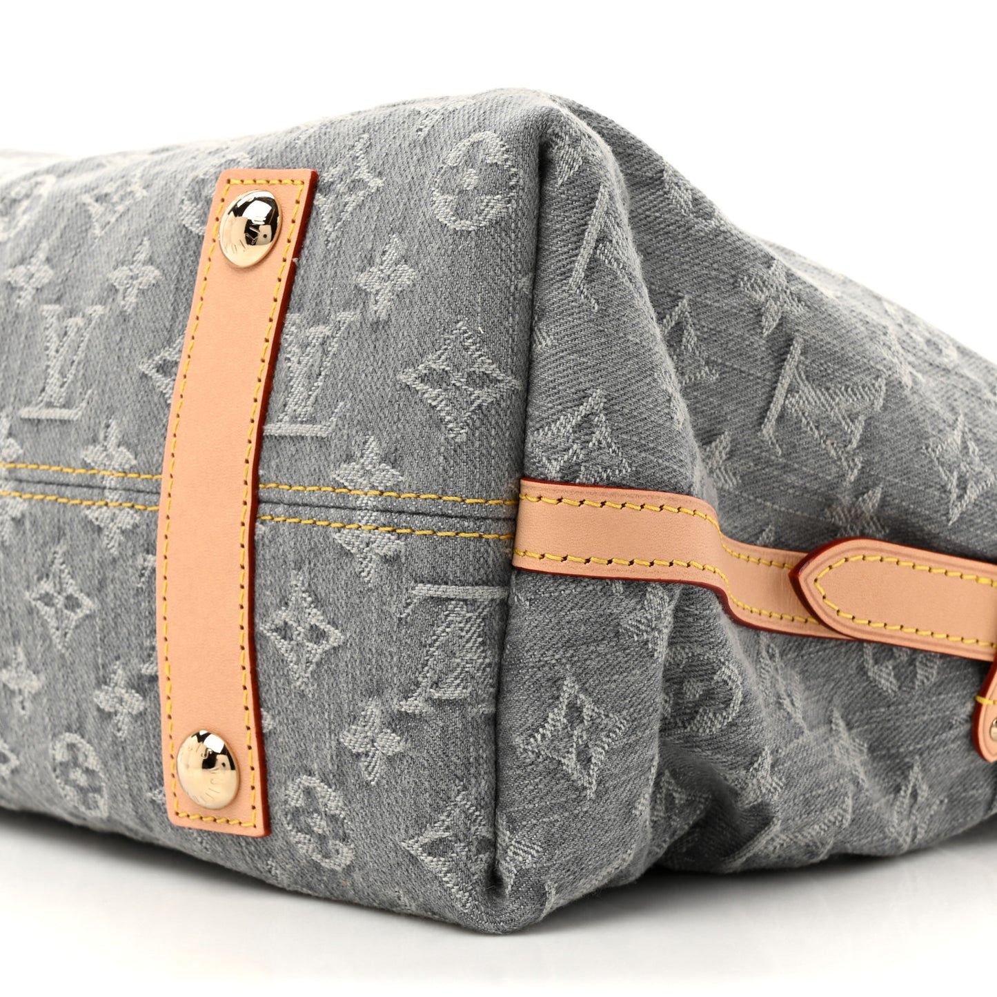 Monogram Denim CarryAll MM  Washed Gray