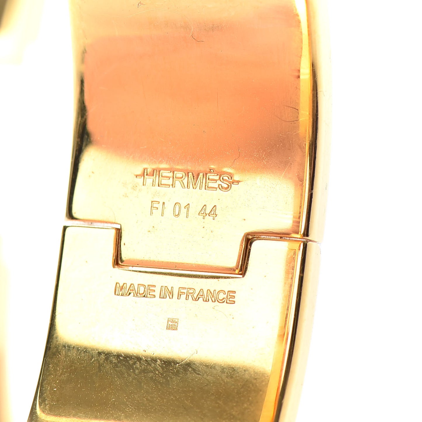 Enamel Wide Clic Clac H Bracelet PM White