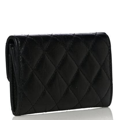 Chanel Aged Calfskin Quilted Reissue Flap Card Holder So Black 3 of 12