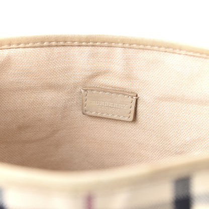 Burberry Canvas Vintage Check Mini Tote Beige 8 of 10