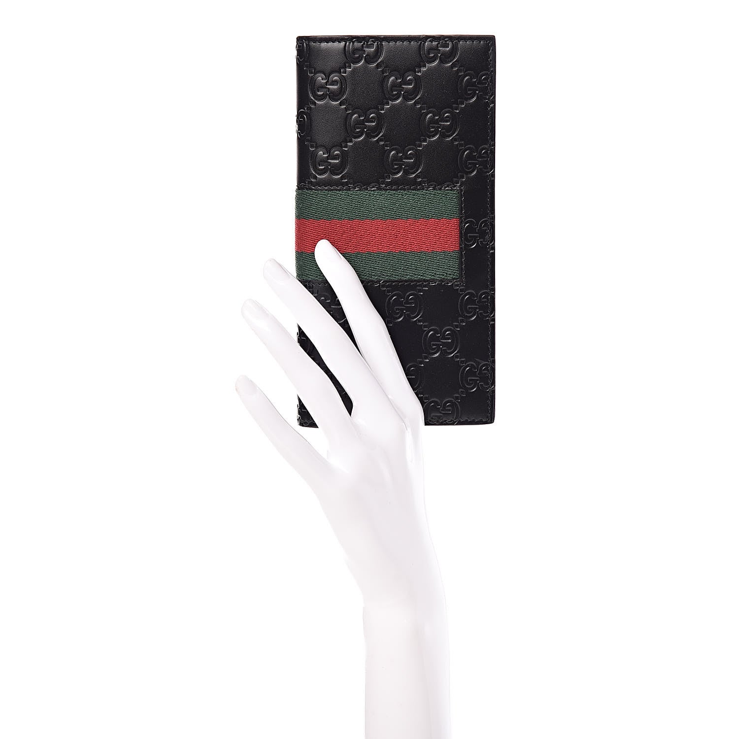 Gucci Guccissima Signature Web New Web Long Wallet Black 2 of 8