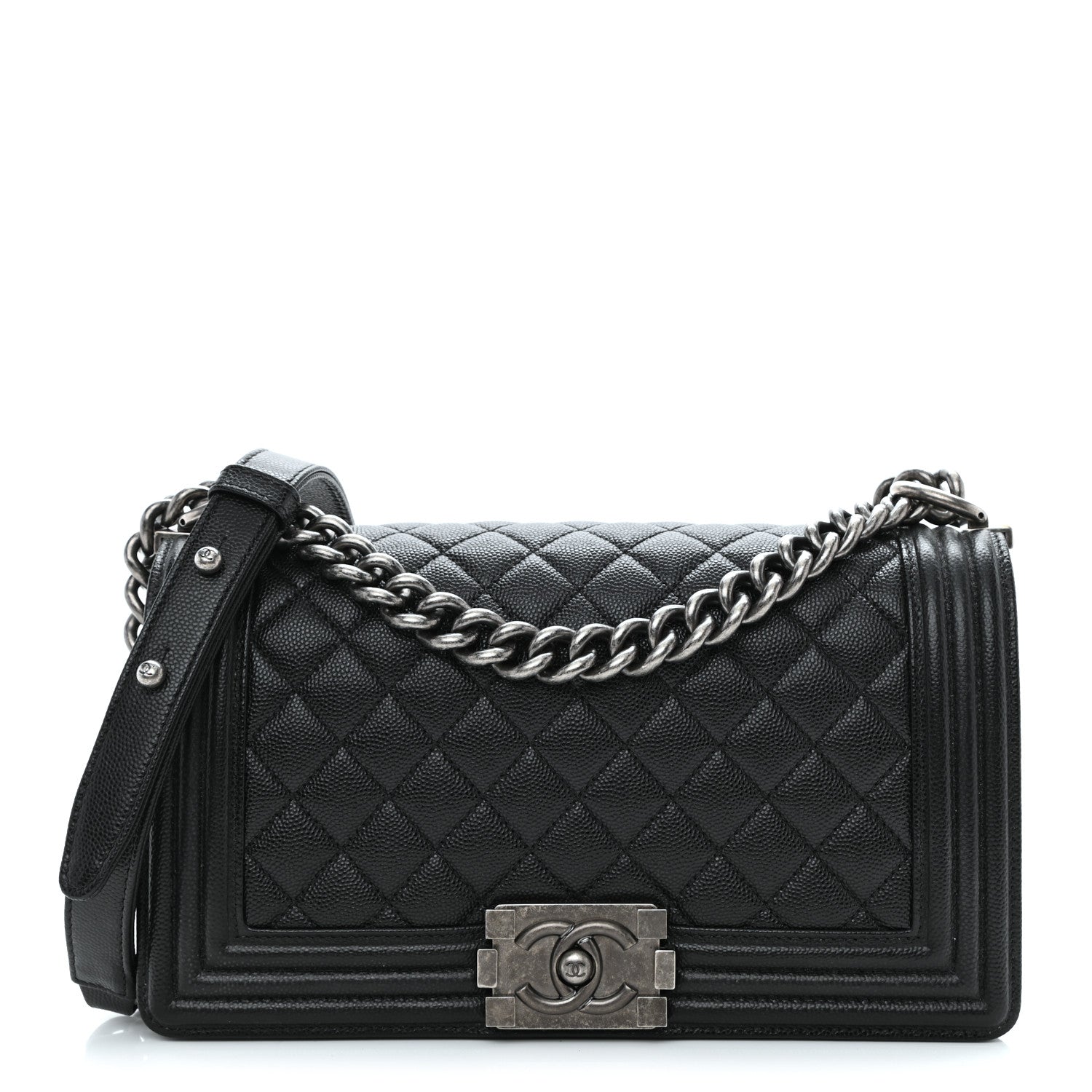Chanel Caviar Quilted Medium Boy Flap Black 1 of 8