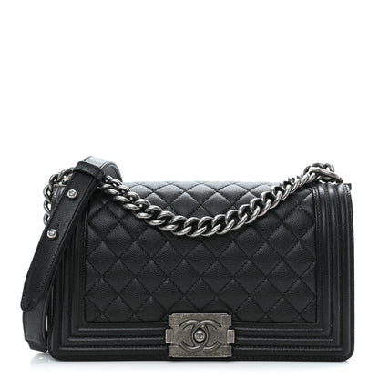 Chanel Caviar Quilted Medium Boy Flap Black 1 of 8