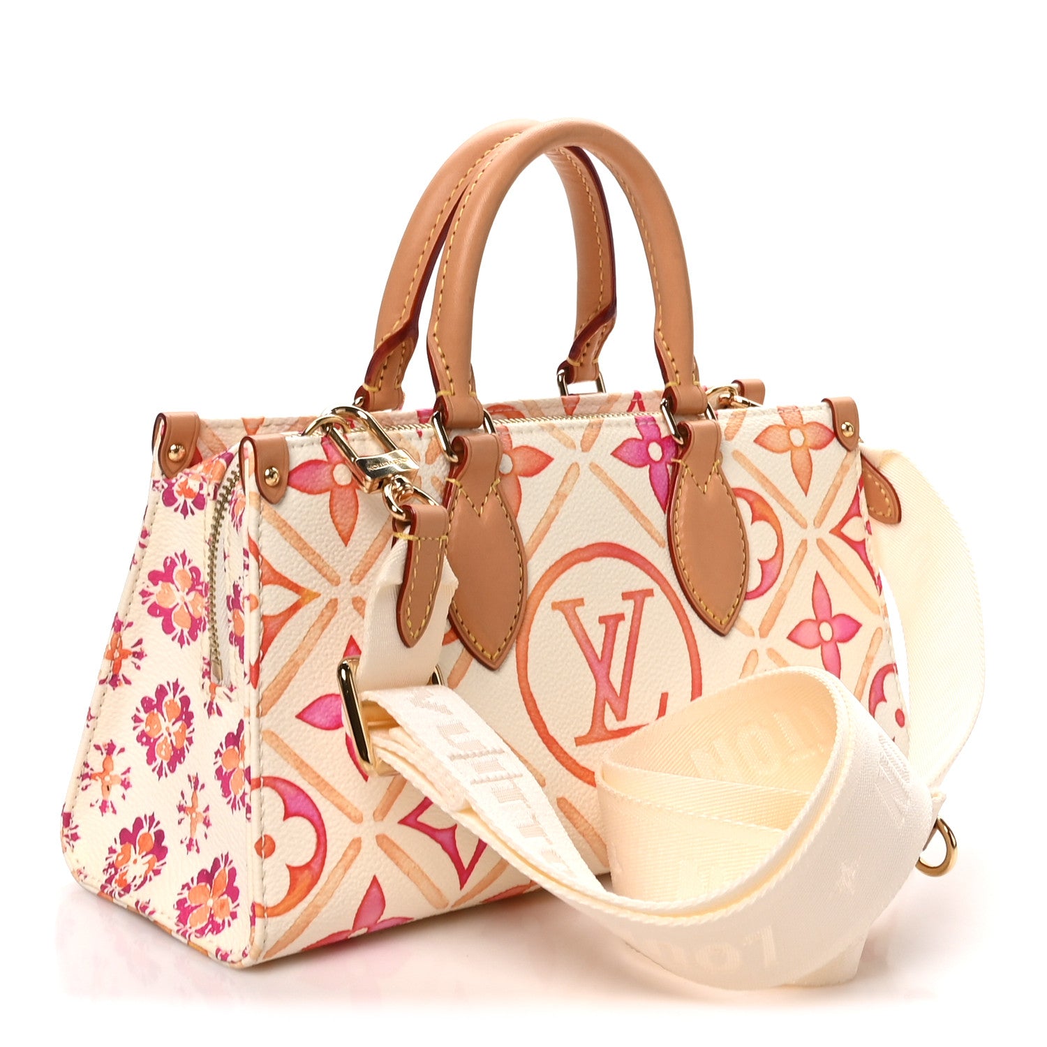 Louis Vuitton Monogram Tiles By The Pool OnTheGo East West Coral 3 of 9