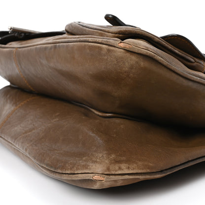 Christian Dior Calfskin Medium Gaucho Double Saddle Bag Brown 10 of 11