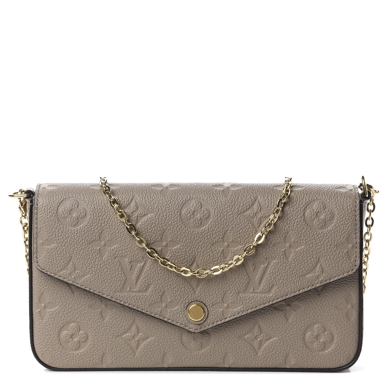 Louis Vuitton Empreinte Pochette Felicie Chain Wallet Tourterelle 1 of 10