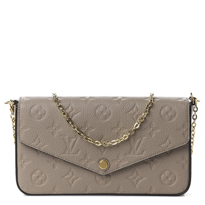 Louis Vuitton Empreinte Pochette Felicie Chain Wallet Tourterelle 1 of 10