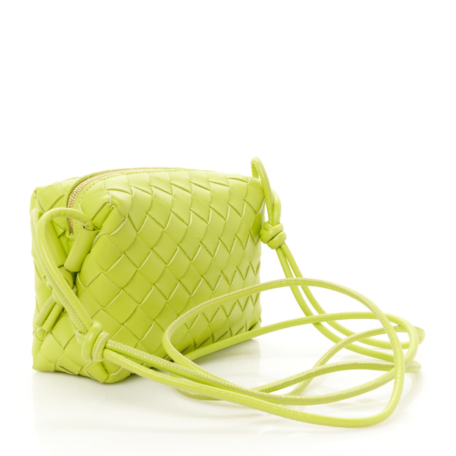 Bottega Veneta Nappa Intrecciato Mini Loop Camera Bag Acid Kiwi 3 of 10